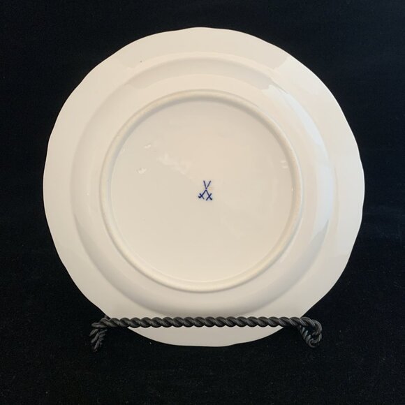 6 Antique Meissen Porcelain Plates 18th Century Hand Painted Floral Rococo 8.25" - Picture 12 of 14